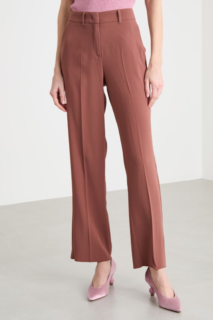 Floral-appliqué trousers Intrend - 2