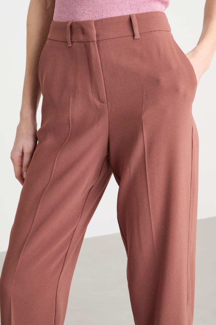 Floral-appliqué trousers Intrend - 3