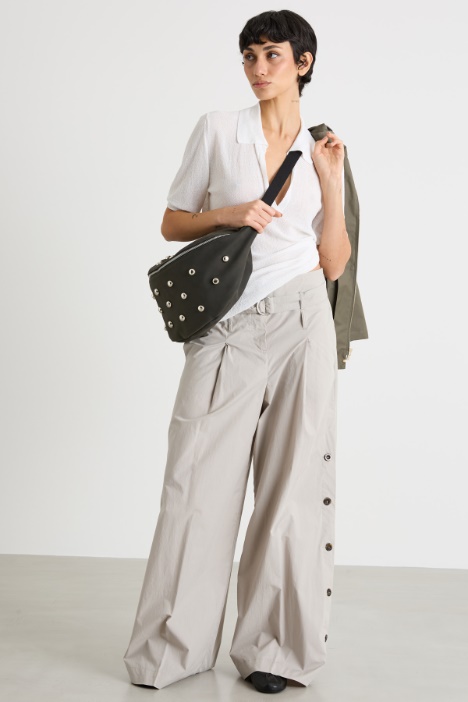 Split-side poplin trousers Intrend
