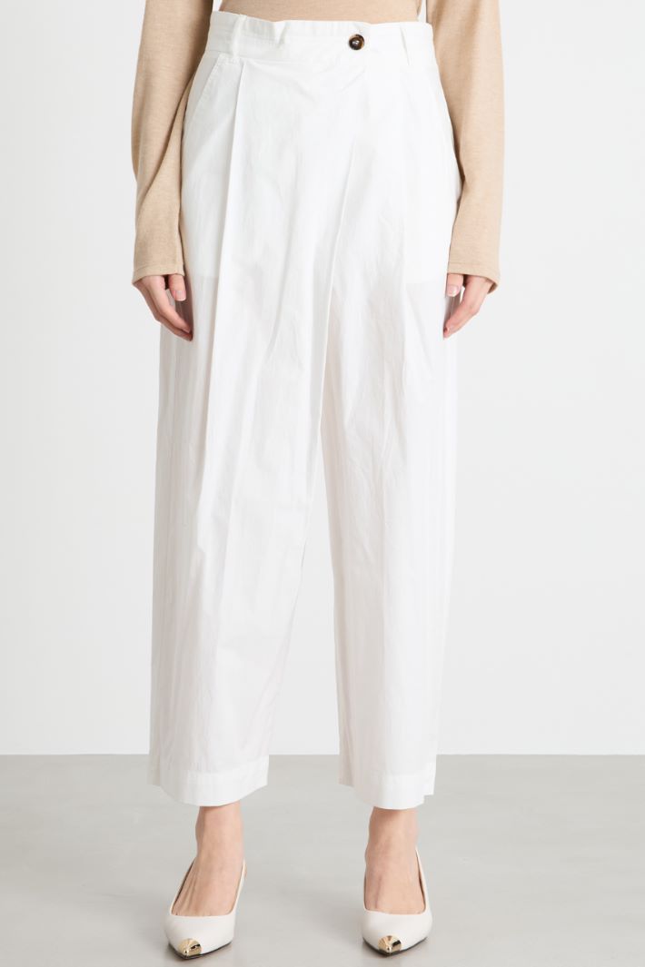 Carrot-fit poplin trousers Intrend - 2