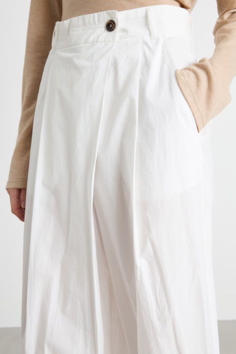 Pantalone carrot in popeline