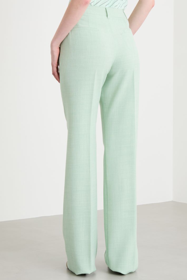Straight-fit basketweave trousers Intrend - 4
