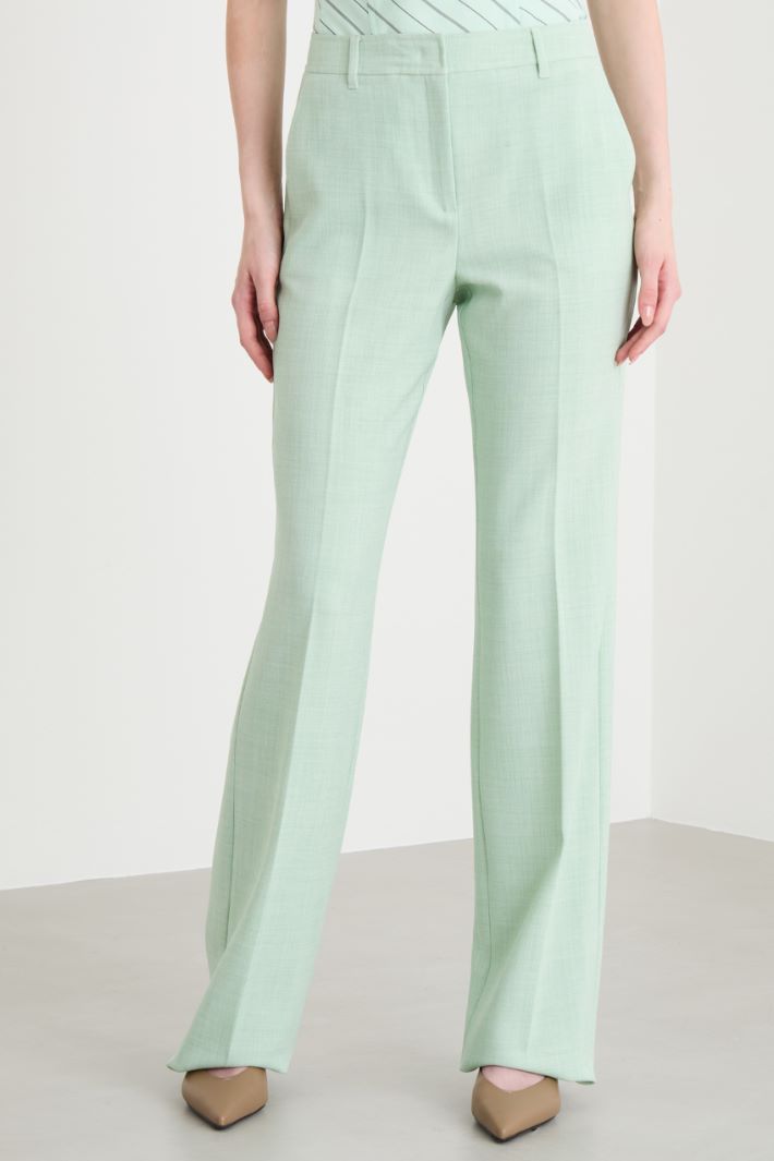 Straight-fit basketweave trousers Intrend - 2