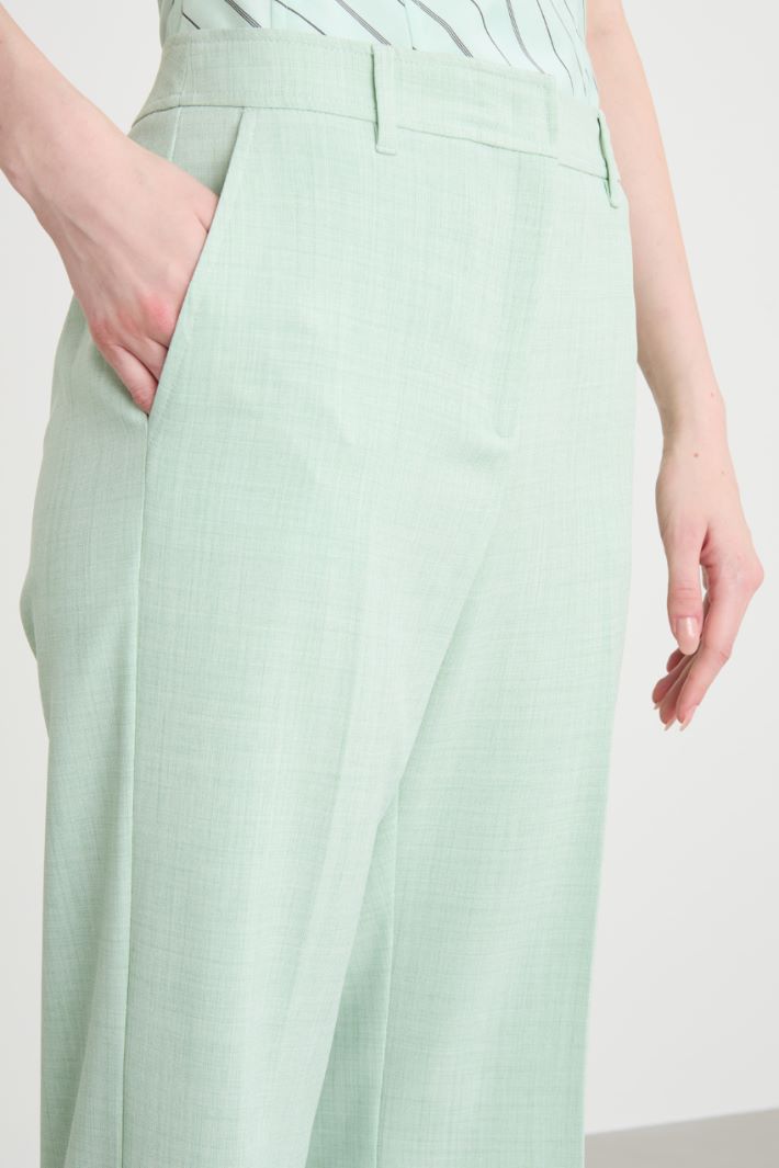 Straight-fit basketweave trousers Intrend - 3