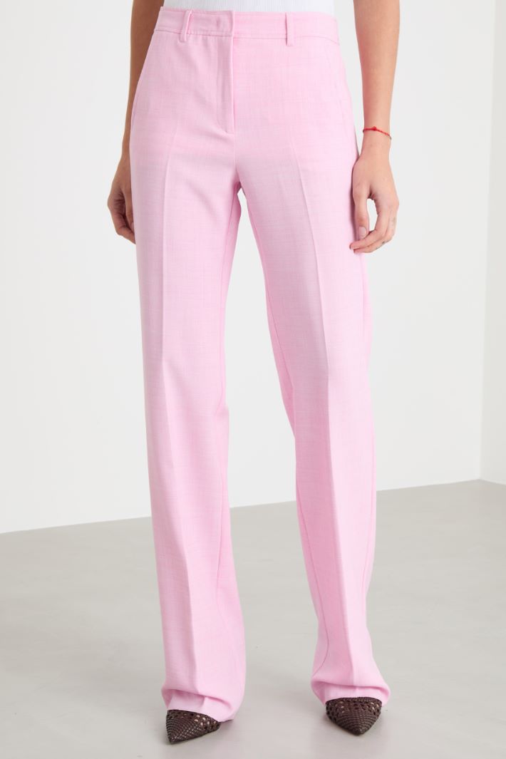 Straight-fit basketweave trousers Intrend - 2