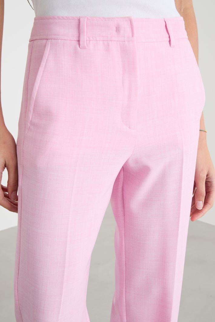 Straight-fit basketweave trousers Intrend - 3