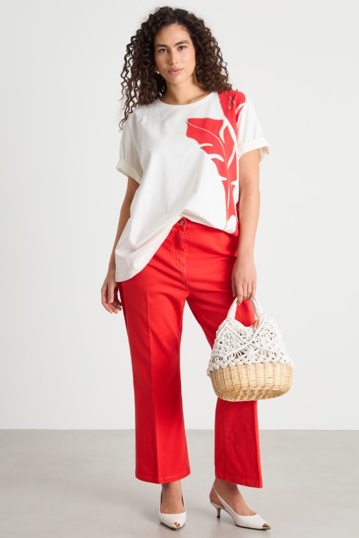 Wide-leg bull denim trousers Intrend