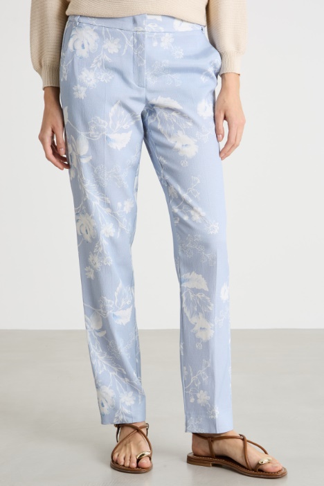 Pantalone in faille stampato