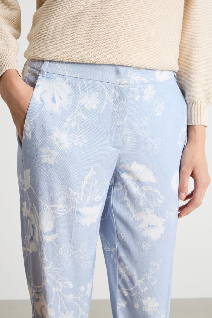 Printed Faille Trousers Intrend - 3