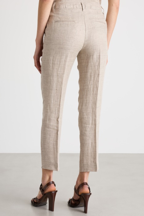 Pantalone chino in lino