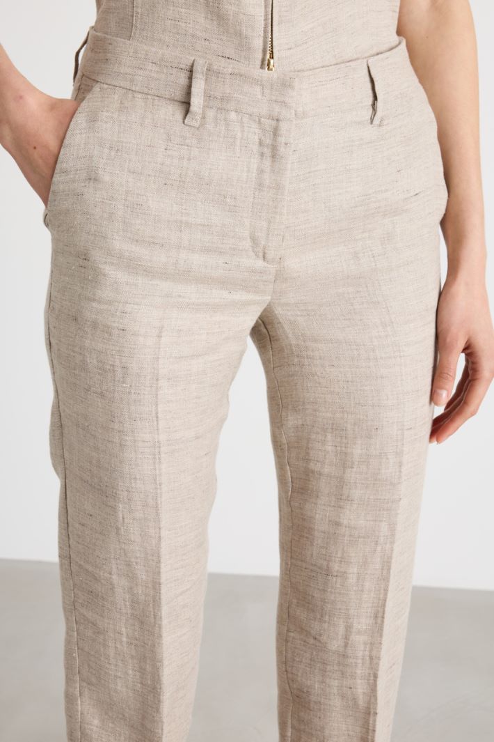Linen Chino Trousers Intrend - 3