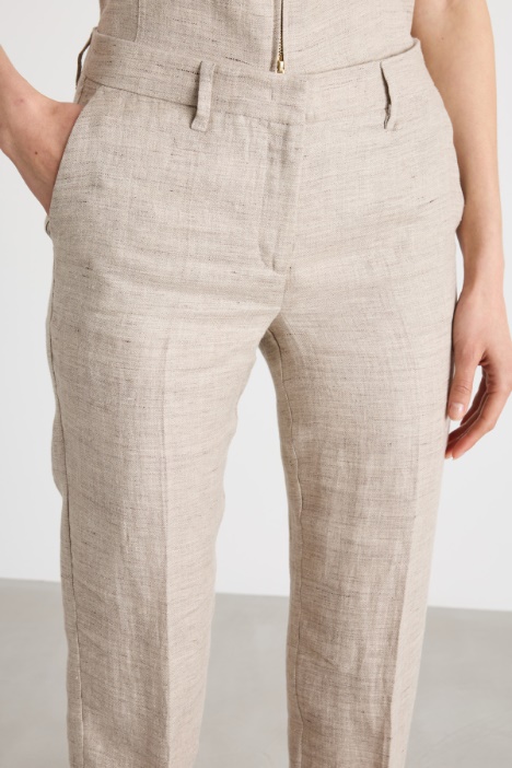 Pantalone chino in lino
