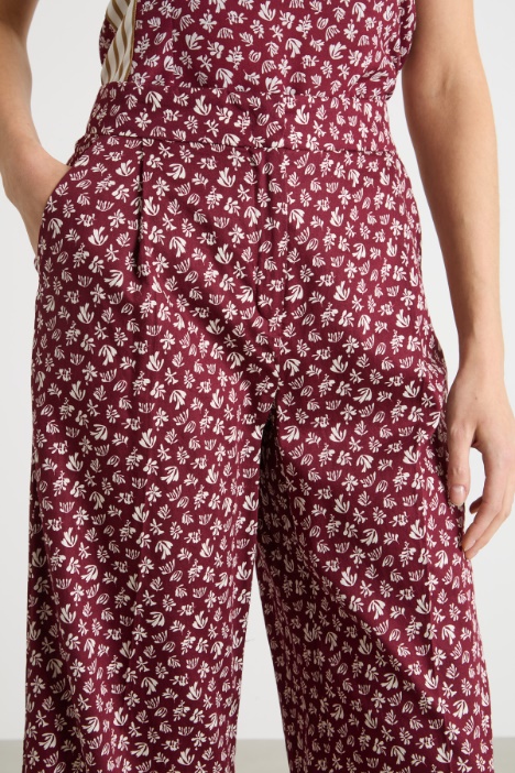 Pantalone ampio in raso