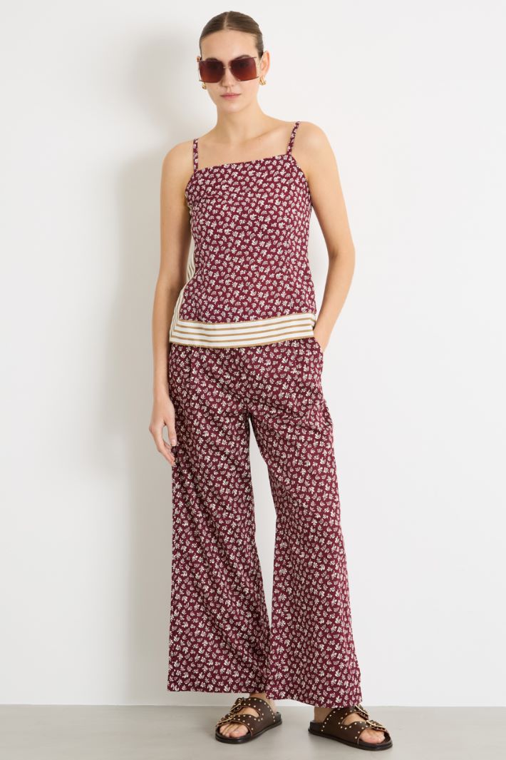 Pantalone ampio in raso Intrend