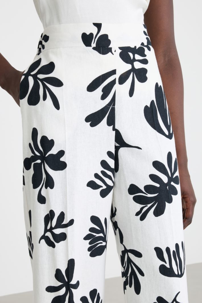 Pantalone wide leg in stuoia Intrend - 3