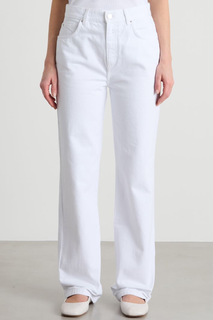 Cotton Straight-Leg Trousers Intrend - 2