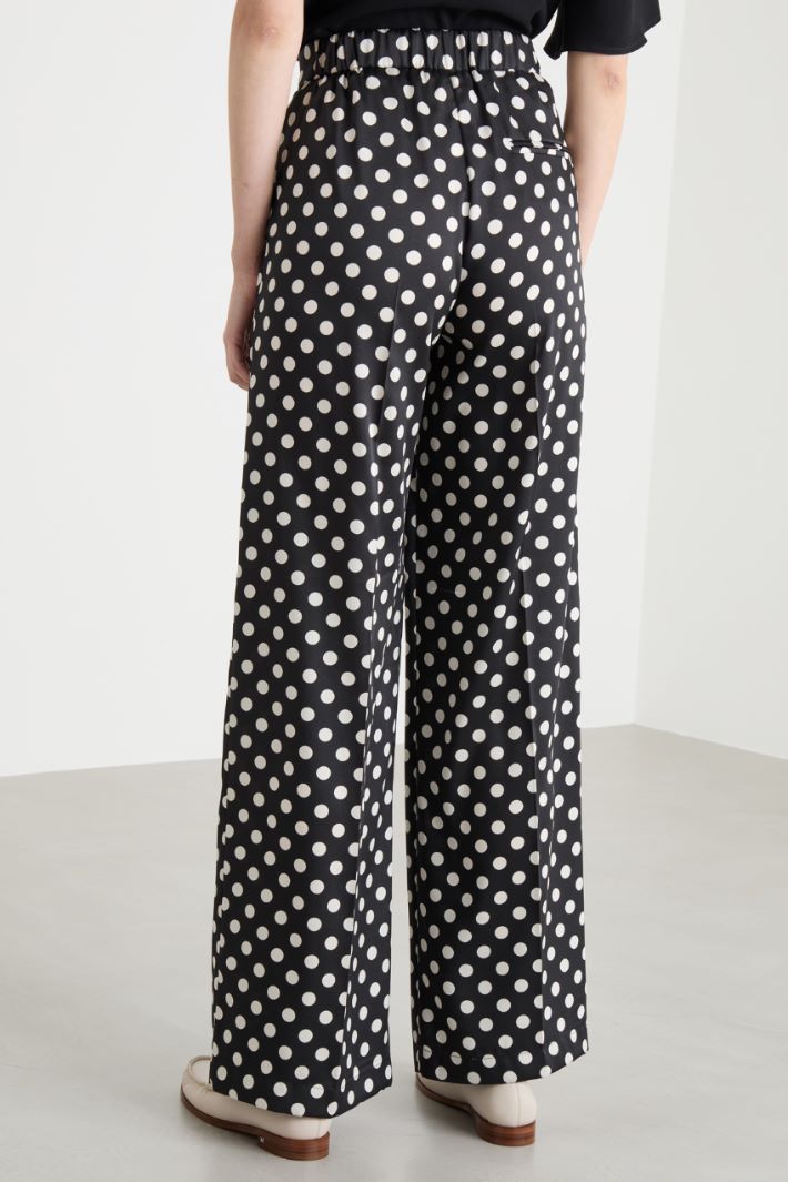 Printed technical twill trousers Intrend - 4