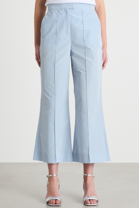 Pantalone flare in taffetà