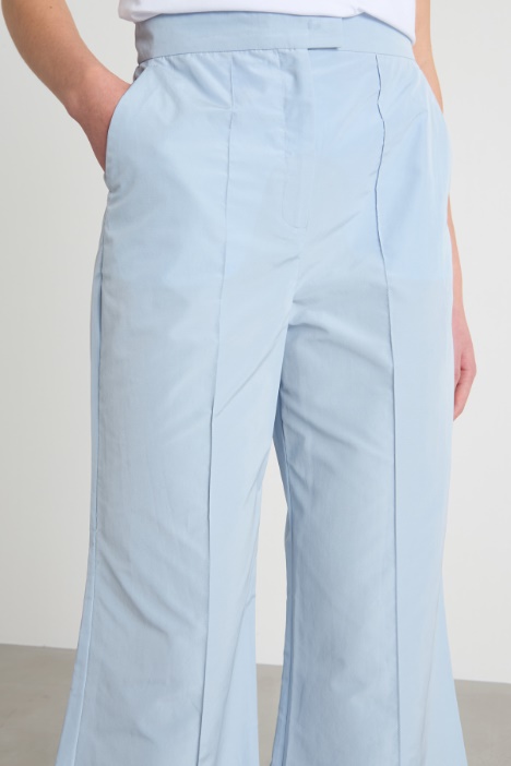 Pantalone flare in taffetà