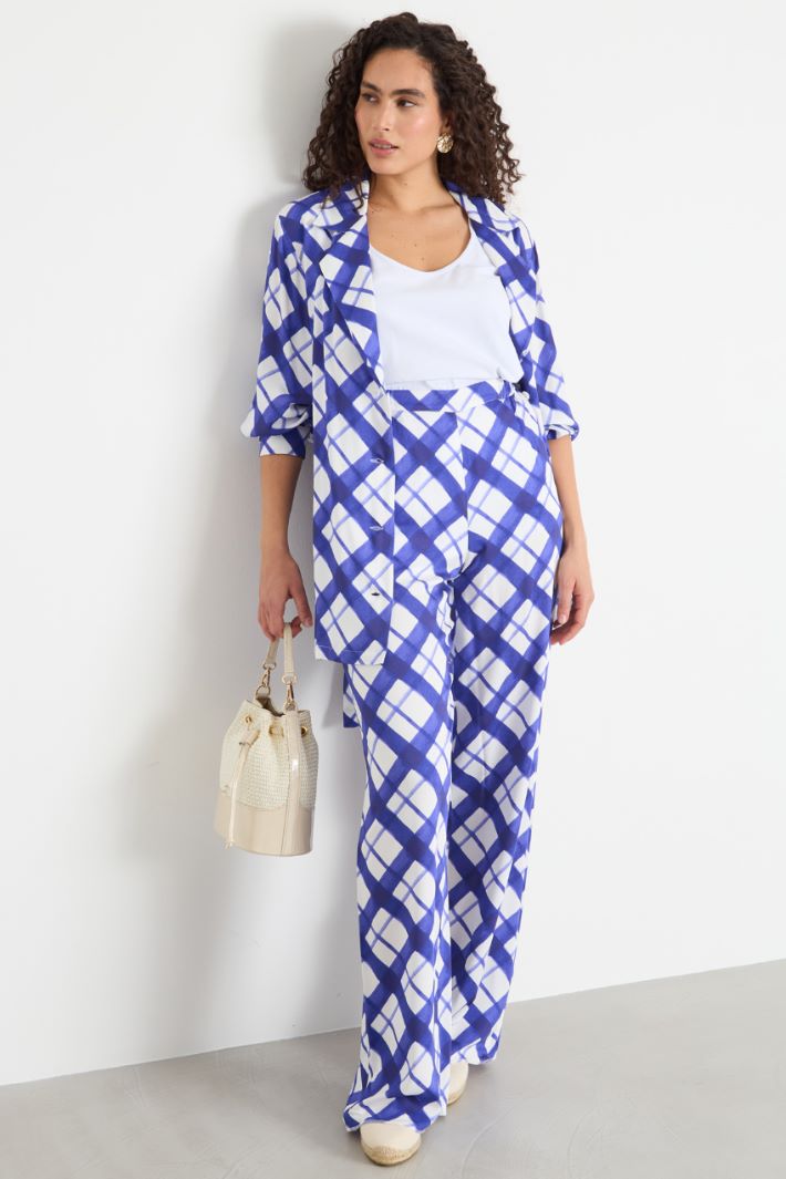 Printed satin trousers Intrend