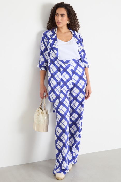 Printed satin trousers Intrend