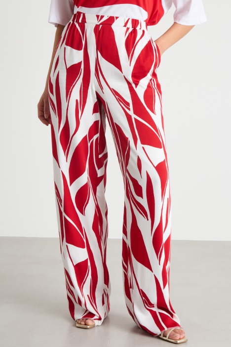 Pantalone stampato con tasche