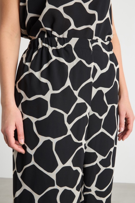 Pantalone in georgette stampata