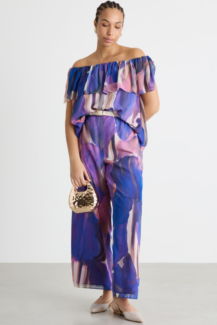 Printed georgette trousers Intrend