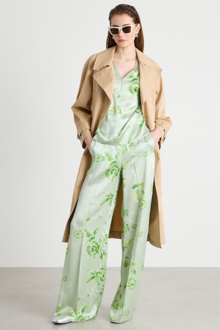 Flowing printed silk trousers Intrend