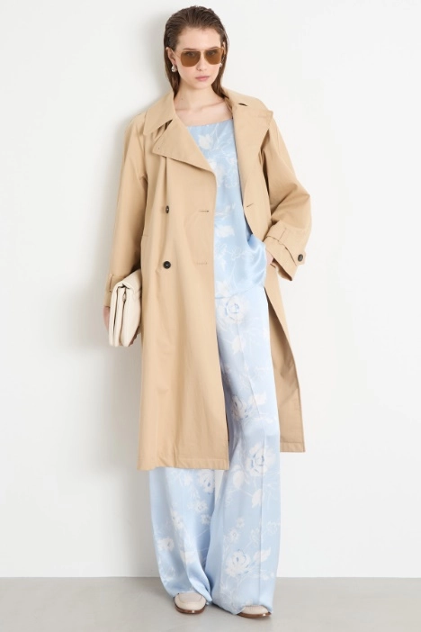 Flowing printed silk trousers - Intrend