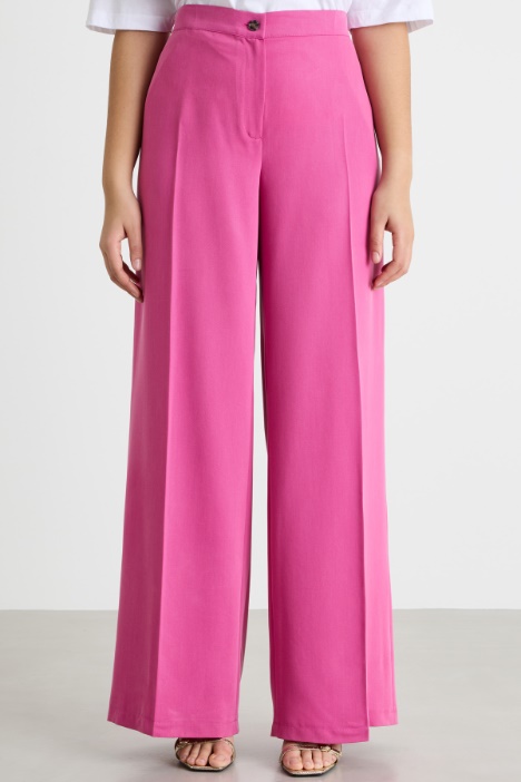 Pantalón palazzo con raya central