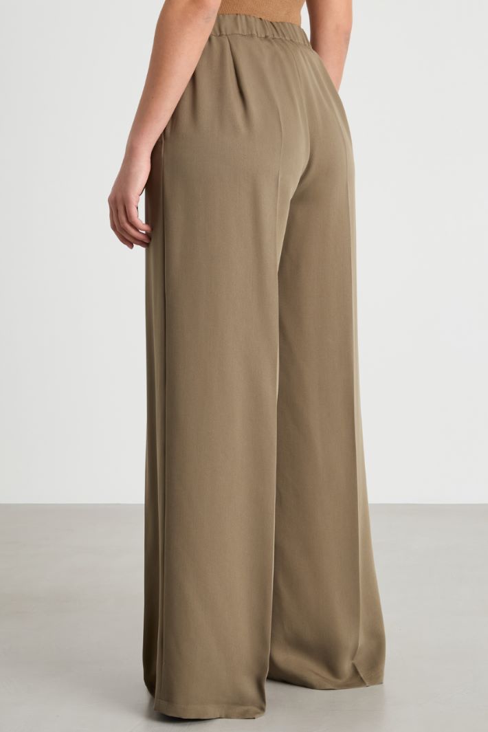 Pressed-crease palazzo trousers Intrend - 4