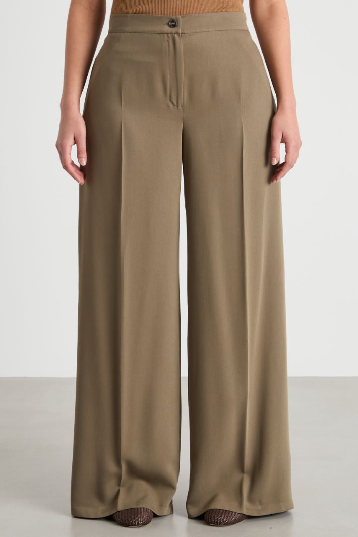 Pressed-crease palazzo trousers Intrend - 2