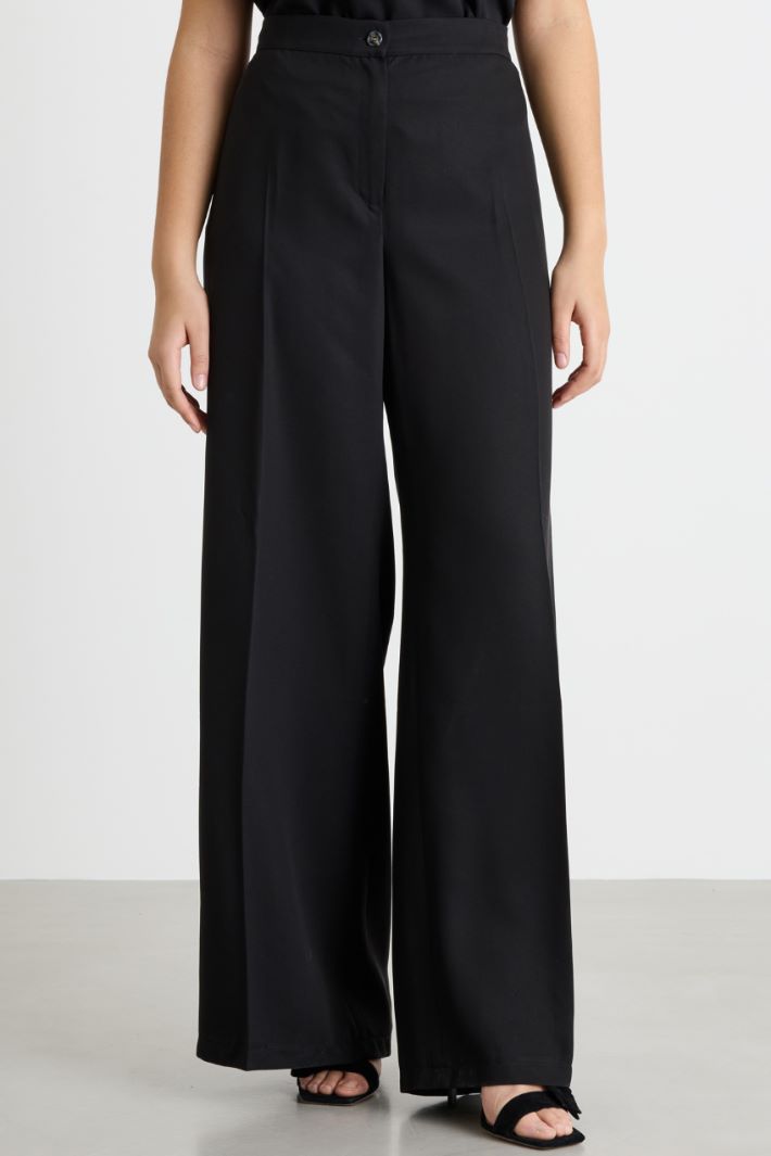 Pressed-crease palazzo trousers Intrend - 2
