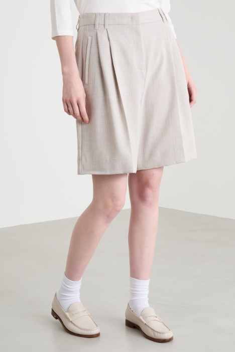 Bermuda in stuoia stretch