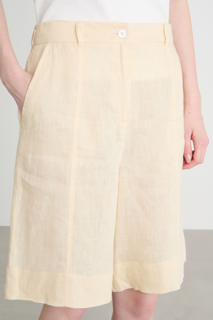 Linen Bermuda shorts Intrend - 3