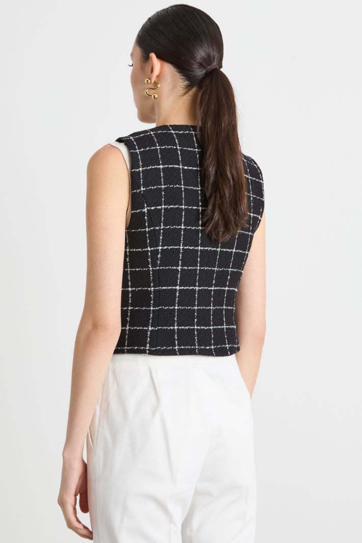 Stretch basketweave gilet Intrend - 4