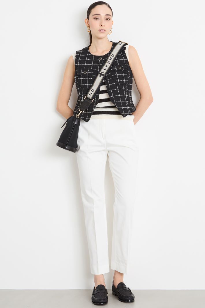 Stretch basketweave gilet Intrend
