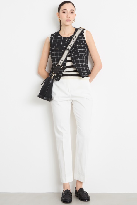 Stretch basketweave gilet Intrend