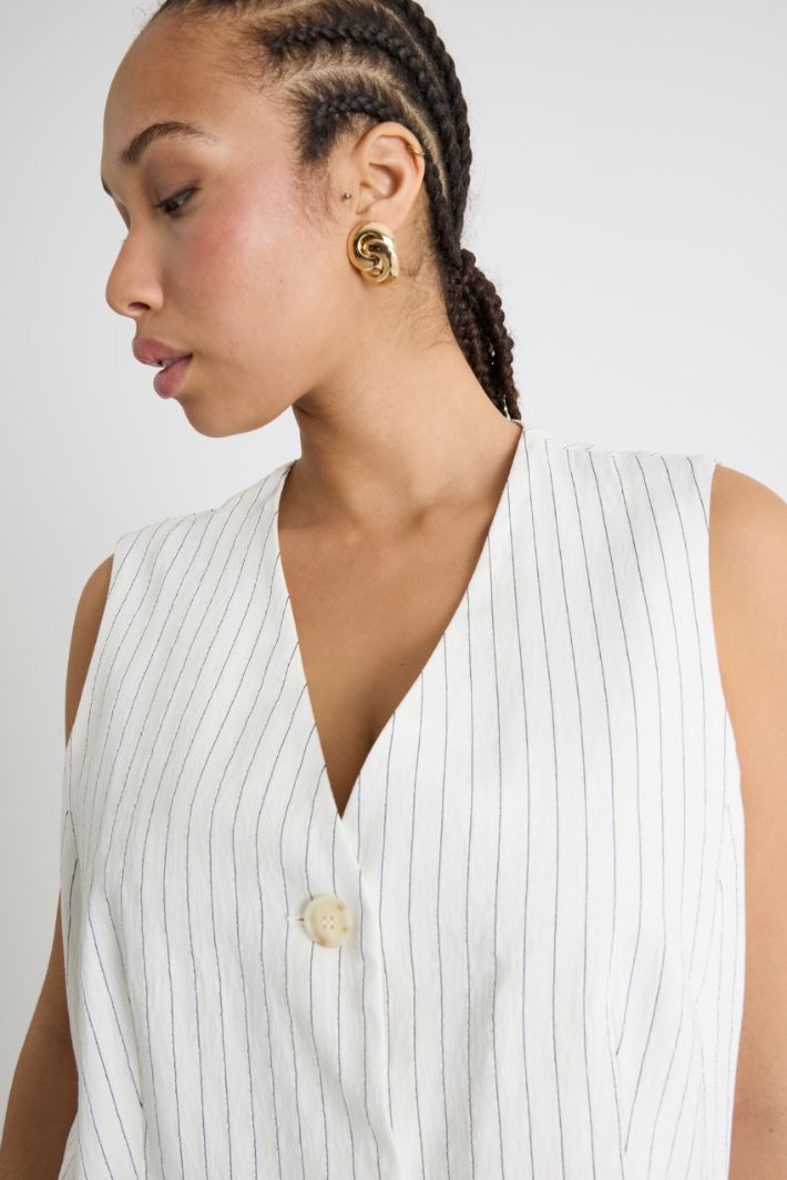 Single-breasted pinstripe waistcoat Intrend - 3