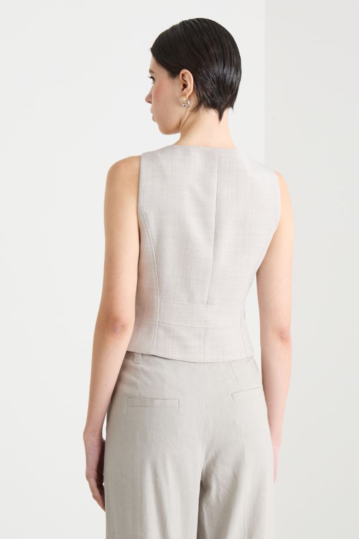 Fitted square-neck waistcoat Intrend - 4