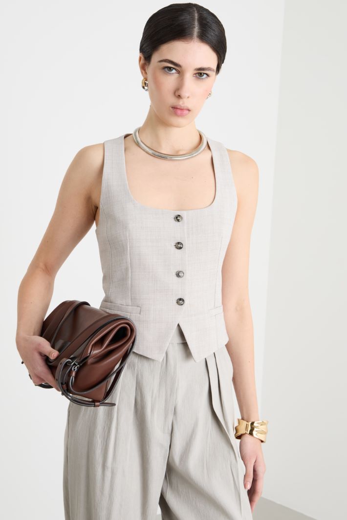 Fitted square-neck waistcoat Intrend - 2