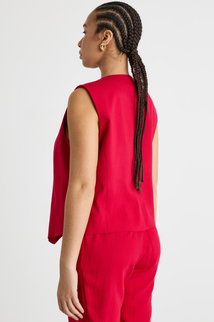 Gilet monopetto in tessuto armaturato Intrend - 4