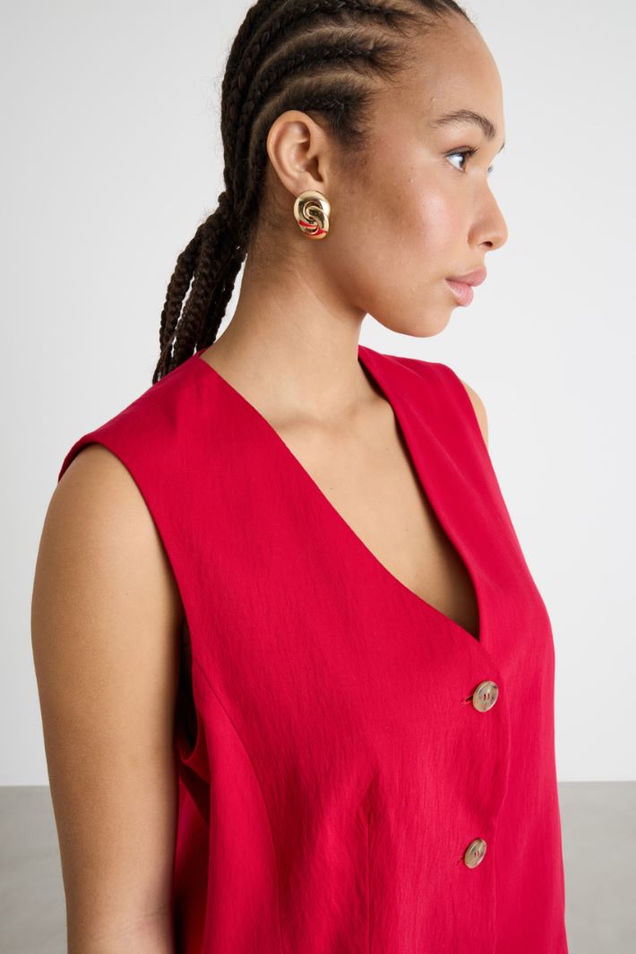 Gilet monopetto in tessuto armaturato Intrend - 3