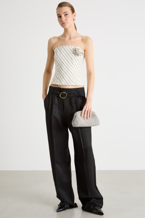 Bustier with flower brooch Intrend