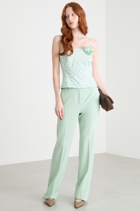 Bustier with flower brooch Intrend