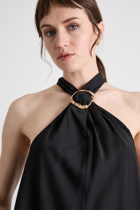 Top in satin leggero