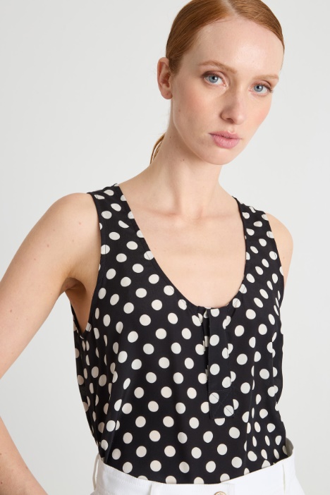 Top in crepe de chine