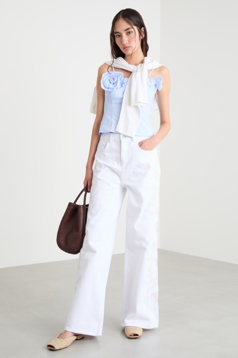 Rose and ruffle bustier Intrend