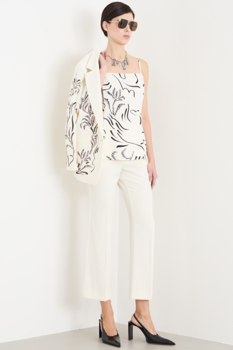 Printed satin top Intrend